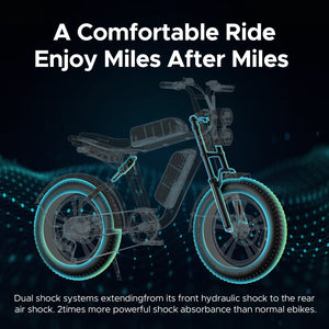 ENGWE 750W Electric Bike, Dual 48V 13Ah Batteries , 28MPH Speed, 150 KM Max Range, Shimano 7 Gears, Ideal for All Terrains AXSSIBLZ