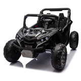 24V Two-Seater Kids Ride On UTV,Anti-collision bar,Storage space,Music,USB,Bluetooth,Volume control,for Kids 3+. AXSSIBLZ