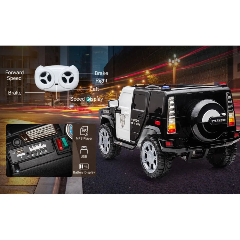 Electric Car 12v7a 30w*2 Four-wheel Drive Leather Seat 2.4G R/C, Seat Belt Four Wheel Absorber kids cars electric in ride on AXSSIBLZ