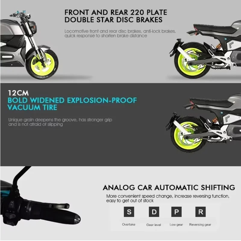 Luyuan MotorcycleFactory directly cheap Wuxi 1000w electric scooter 60v  electric scooters for adult in india electric motorcycl AXSSIBLZ