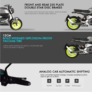Luyuan MotorcycleFactory directly cheap Wuxi 1000w electric scooter 60v  electric scooters for adult in india electric motorcycl AXSSIBLZ