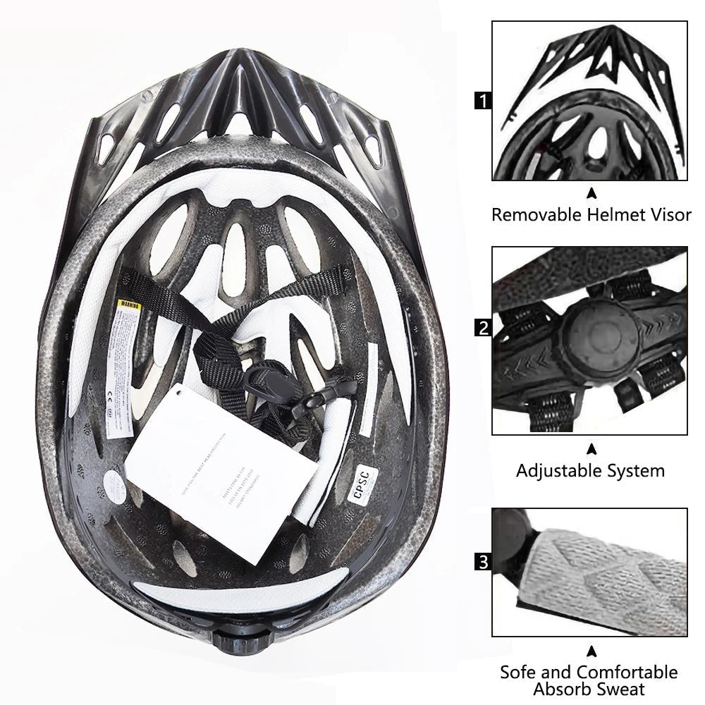 PMT New Cycling Helmet Comfort Lining Lightweight Hollow Riding Safety Head Protection Bicycle MTB Helmets Men Women Bike Helmet AXSSIBLZ