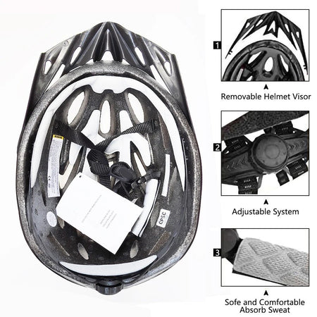 PMT New Cycling Helmet Comfort Lining Lightweight Hollow Riding Safety Head Protection Bicycle MTB Helmets Men Women Bike Helmet AXSSIBLZ