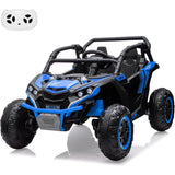 24V Ride On Car For Kids, 4WD Electric Vehicle With Remote Control, 2 Seater, LED Lights, Four-Wheel Shock Absorption, 3 Speeds AXSSIBLZ