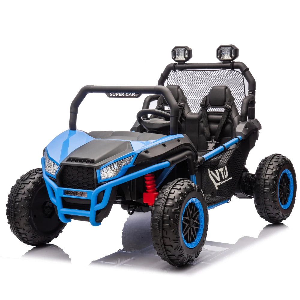 24V Two-seater Kids Ride On UTV W/Parents Control,400W Super Power,Four-wheel suspension,LED Light with Rear searchlight AXSSIBLZ