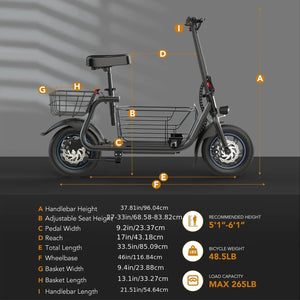 Gyroor Electric Scooter with Basket for Pet, 3 Riding Modes Foldable Electric Scooter for Adults - up to 20 Miles 18.6MPH AXSSIBLZ