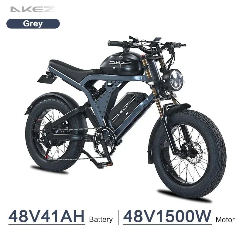 Akez King Kong X 1500W – Ultimate 20-inch Fat Tire Full Suspension E-Mountain Bike AXSSIBLZ