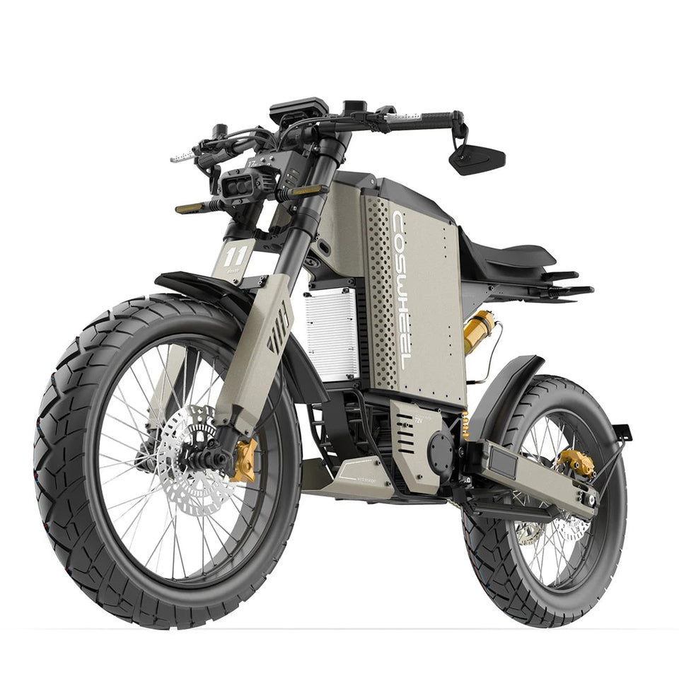 Coswheel 72V Electric Motorcycle GT100 5000W/8000W 72V 50AH Battery Up to 120km/h for Adult Customization to Build E-Moto AXSSIBLZ