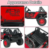 24V 5AH 2 Seater Power Wheels 4WD Kids' Electric Vehicles UTV Ride On Car for Kids, Spring Absorber, Wireless Bluetooth (Red) AXSSIBLZ