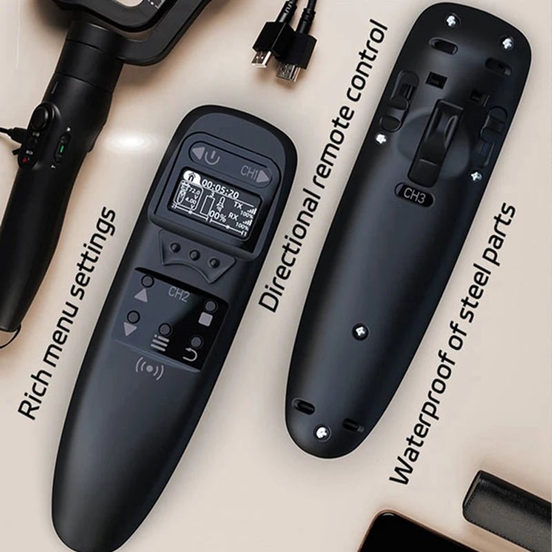 W6 2.4G Waterproof Remote Control Electric Skateboard Surfboard 3-Channel Screen Remote Control Wireless Charging AXSSIBLZ