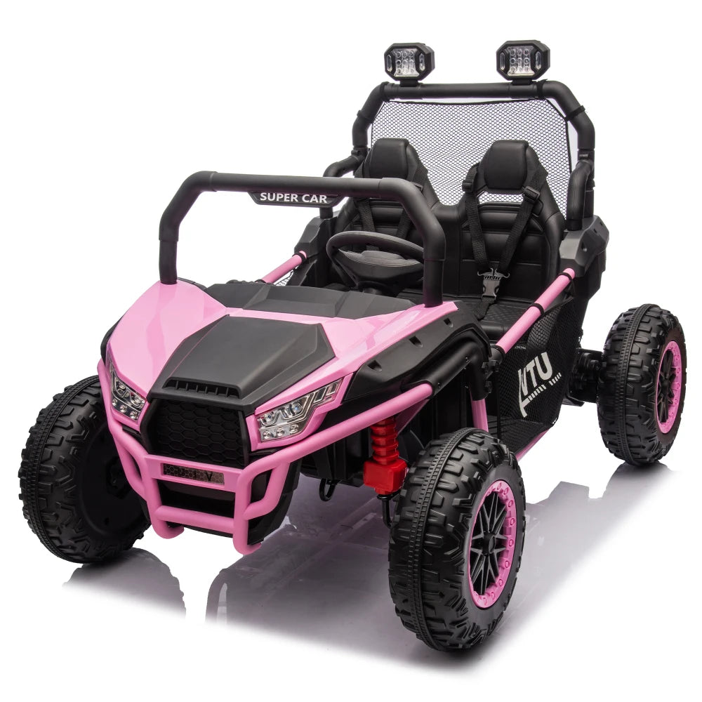 24V Two-seater Kids Ride On UTV W/Parents Control,400W Super Power,Four-wheel suspension,LED Light with Rear searchlight AXSSIBLZ