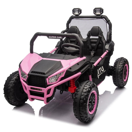 24V Two-seater Kids Ride On UTV W/Parents Control,400W Super Power,Four-wheel suspension,LED Light with Rear searchlight AXSSIBLZ