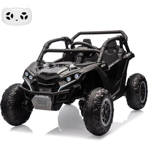 24V Ride On Car For Kids, 4WD Electric Vehicle With Remote Control, 2 Seater, LED Lights, Four-Wheel Shock Absorption, 3 Speeds AXSSIBLZ