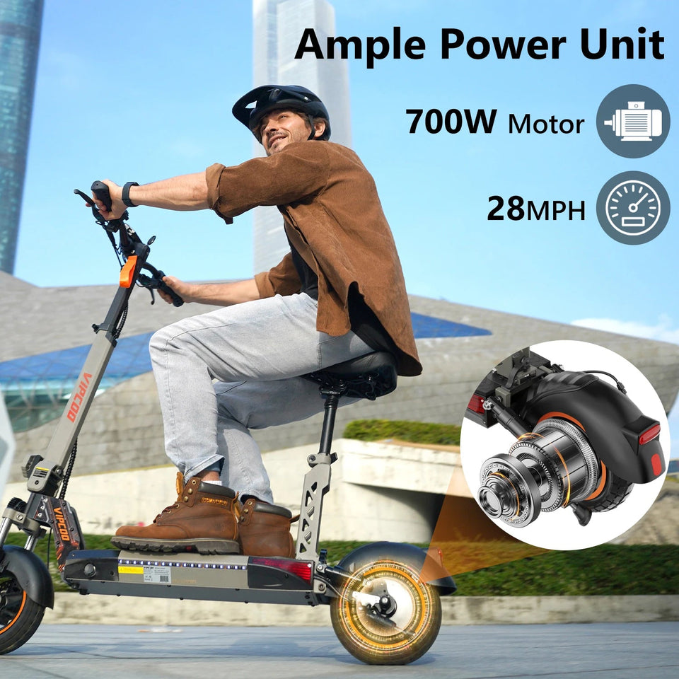 VIPCOO-VS1 eScooter 700W Motor 48V13AH Battery Portable Folding Design Electric Scooter 10 Inch Off-road Air Tire Fold E-Scooter AXSSIBLZ
