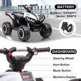 Ride On Car for Kids, 12V Ride On Truck Car Electric ATV Vehicles with Remote Control, Battery Powered ATV Ride On Toy, w/Music AXSSIBLZ
