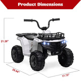 12V Kids Ride On Electric ATV, Ride Car Toy with Bluetooth Audio,High/Low Speed, LED Headlights, Battery Indicator & Radio AXSSIBLZ