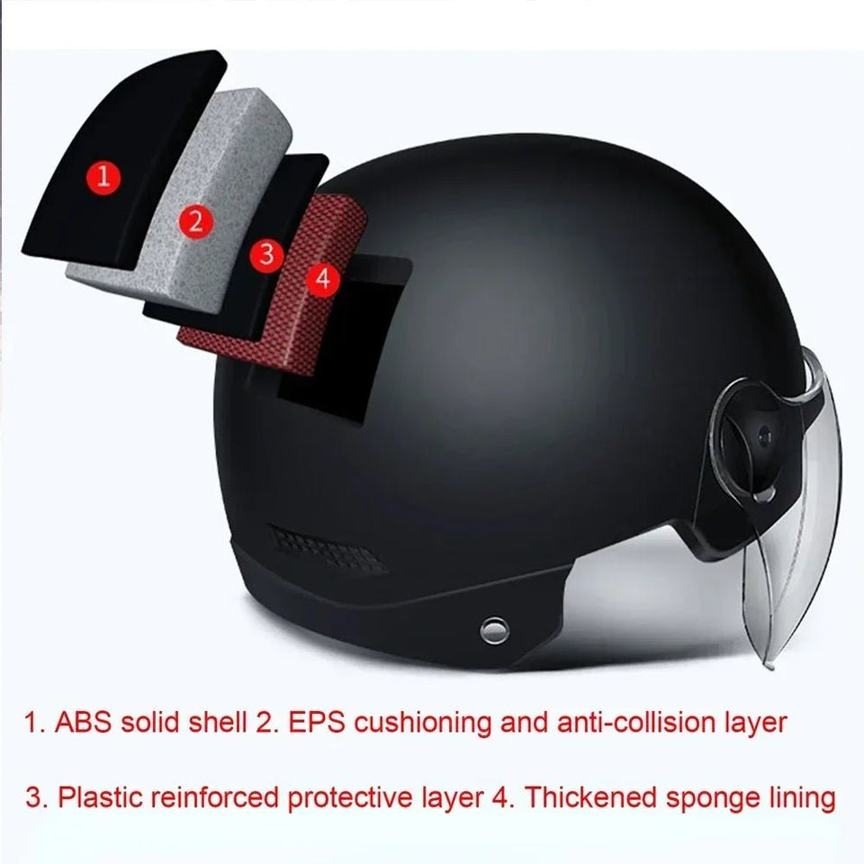 Motorcycle Helmet for Men Women Classic Retro Scooter Half Helmet Ultralight Cycling Helmet MTB Bike Bicycle Motorcycle Helmet AXSSIBLZ