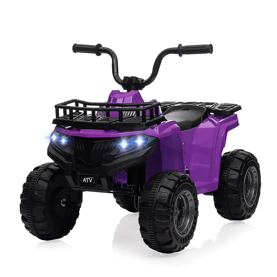 Kids Ride On ATV, 12V Battery Powered Electric Vehicle With Remote Control, 4-Wheeler Quad ATV Play Car For Boys Girls AXSSIBLZ