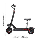 Motor 800W Folding Electric Scooters With Seat For Adults Commuter 28MPH Fast Foldable E-Scooter Off-Road Tires Electric Scooter AXSSIBLZ