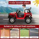 12V Battery Powered  Ride On Car 2 Seater kids Electric Vehicle Toy Truck w/Remote Control Equipped with Music AXSSIBLZ
