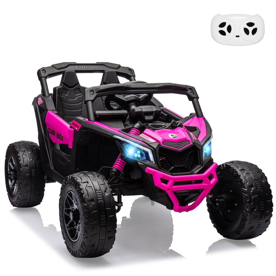 Kids UTV, Electric Ride on UTV Car, Licensed Can-Am Electric Off-Road Car, Ride On Truck Car w/Remote Control, Large Seat AXSSIBLZ