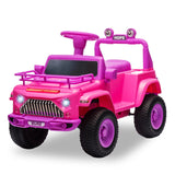 6V Ride On Car Battery Powered Electric Car for Kids with LED Light FM Horn Rear Storage Riding 4 Wheels Toy for Aged 3-6 Years AXSSIBLZ