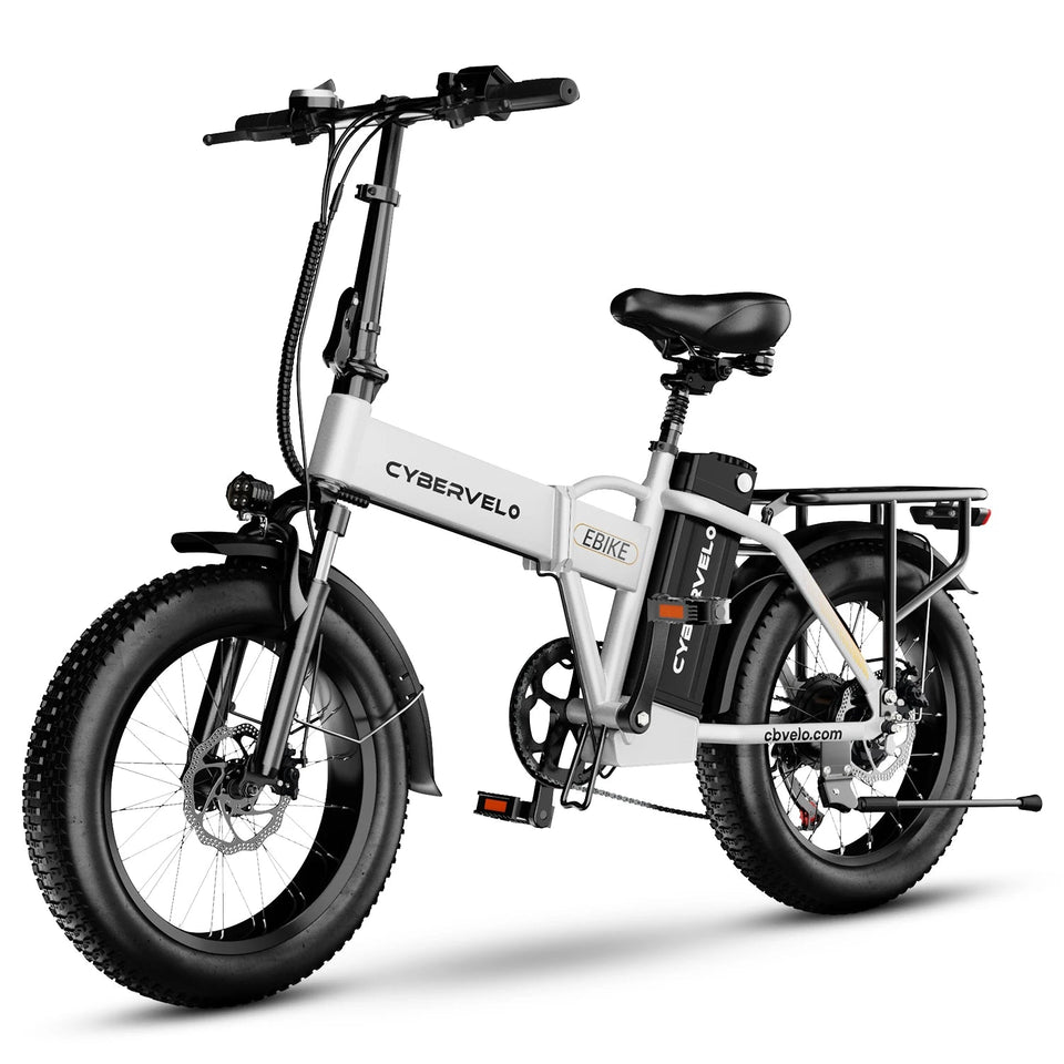 1000W Folding Electric Bike, 48V 20AH Large Removable Battery E Bike, 30+MPH, 80 Miles Max Range, 20" Fat Tire Electric Bike for AXSSIBLZ