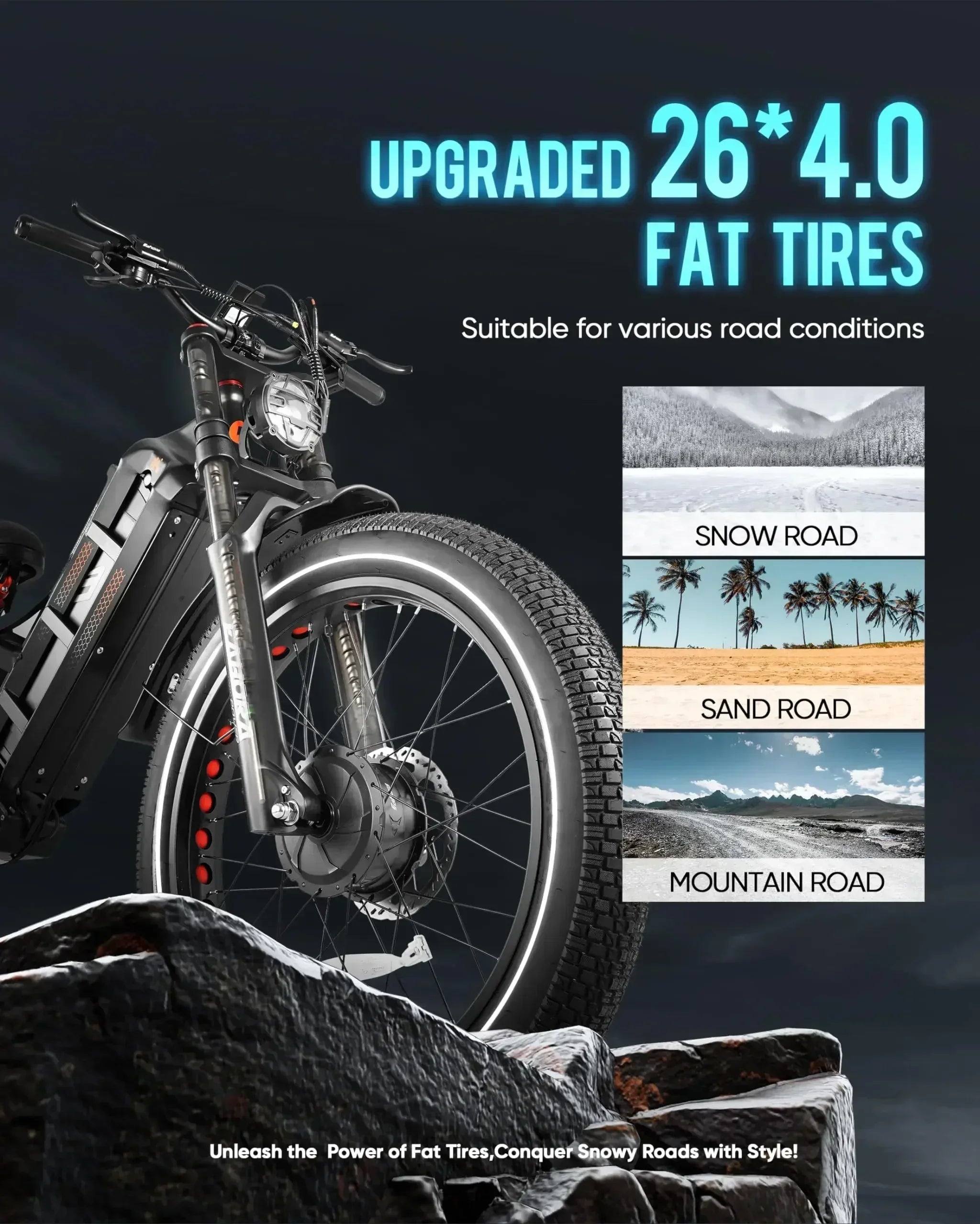 Romeo Pro 2 Xtreme 3000W Dual Motor Fat Tire Ebike – Luxury Off-Road Performance AXSSIBLZ