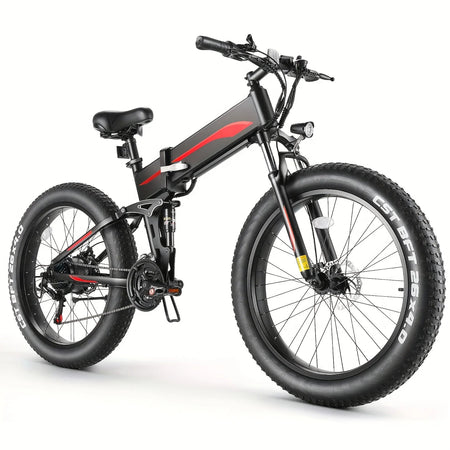 Xtreme Explorer 26" Fat Tire Ebike – 500W Power, 48V 10Ah Battery, Foldable Design, 20MPH for Adults AXSSIBLZ