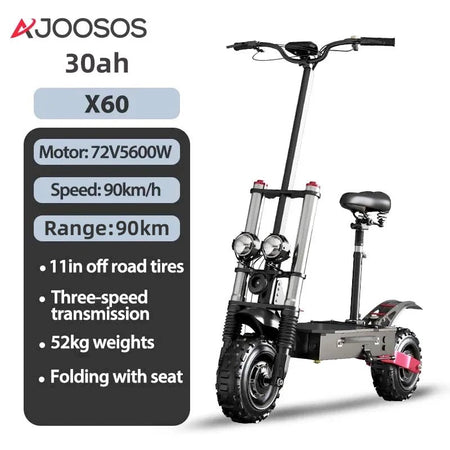 1200W-5600W 48-72V Electric Scooter up to 90KM/H Max Speed Adults Electric Scooters up to 110KM Long Range 10/11'' Tires AXSSIBLZ