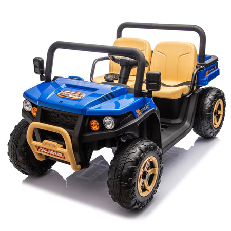 24V XXXL Kids Ride on UTV W/Parents Remote Control,Two-seater,Automatic Tipping Bucket,Rear Wheel Suspension,Slow Start AXSSIBLZ
