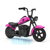 Electric Motorcycle for Kids, 24V 250W Kids Electric Dirt Bike Two Speed Max Up to 14MPH & 60 Minutes Continuous with Led Lights AXSSIBLZ
