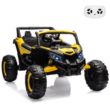 24V Ride On UTV Car, Battery Powered Electric Vehicles, Kids UTV with Remote Control, Spring Suspension,200W Motor, Metal Frame AXSSIBLZ