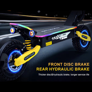 Electric Scooters 40mph 2400W Dual Motors 52V23AH Lithium Battery E Scooter Adult Hydraulic Brake 11'' Off-Road Tires Escooter AXSSIBLZ