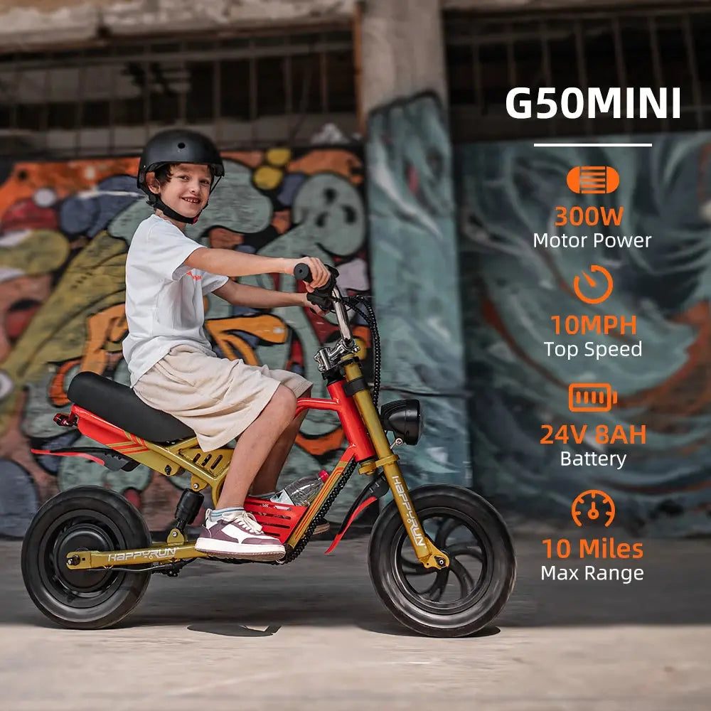 Kids G50 Electric Ride On Bike 300W Motor w/ Safety Power Cut Off Switch - AXSSIBLZ