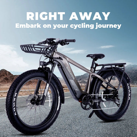 750W off-road electric bicycle 52V 17Ah 26 inch 4.0 fat tire with USB port and Bluetooth APP LCD screen 9-speed AXSSIBLZ