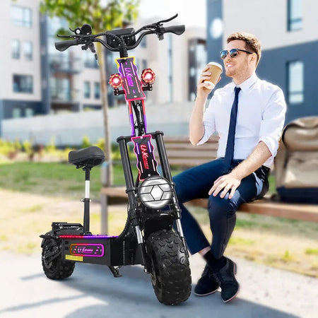 Fast Electric Scooter 13 Inch Off-Road Tires 60v 8000w 50A E Scooter Adult Two Wheel Foldable Electric Scooter AXSSIBLZ