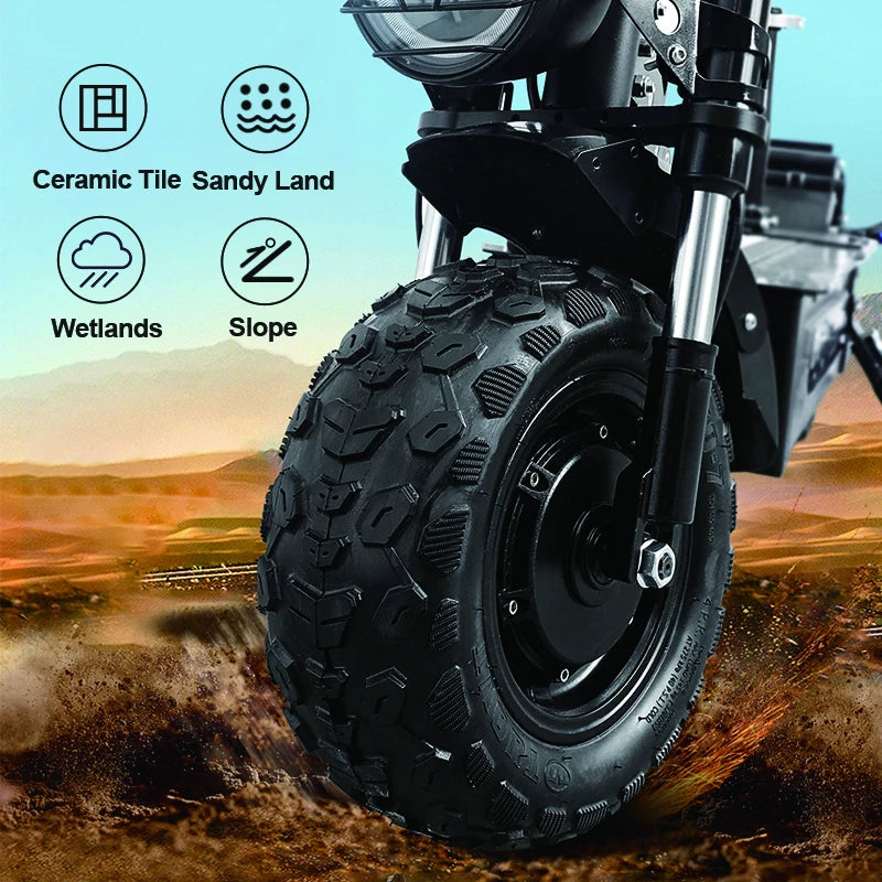 Fast Electric Scooter 13 Inch Off-Road Tires 60v 8000w 50A E Scooter Adult Two Wheel Foldable Electric Scooter AXSSIBLZ