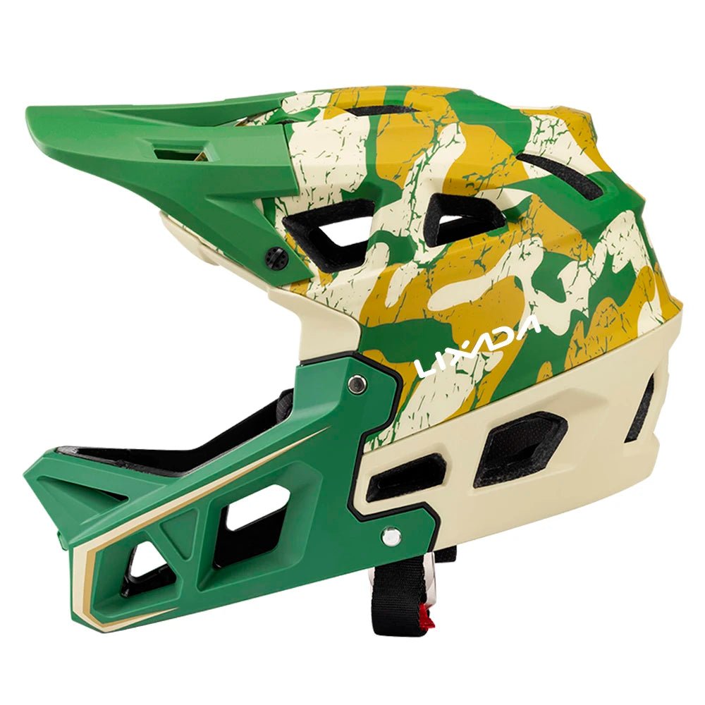 Full Face Mountain Bike Helmet Adult Racing Downhill MTB Helmet Equipped with EPP Chin Support for Adults Mountain Bike Cyclist AXSSIBLZ