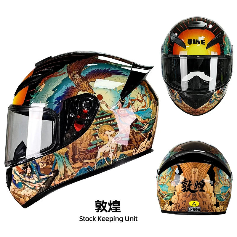 DOT Men and women motorcycle helmets are safe in winter Four Seasons Knights can be equipped with Bluetooth motorcycle helmets AXSSIBLZ
