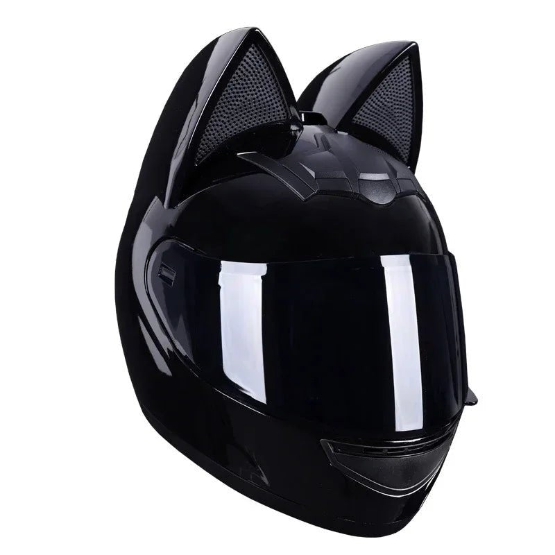 Motorcycle Helmet Detachable Full Face DOT Certification Safety Cat Ears Moto Helmets For Women Breathable Soft Comfort Lining AXSSIBLZ