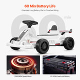 VEVOR 6V 4.5Ah Electric Pedal Go Kart Portable Outdoor Racing Toys 20000 RPM Motor with LED Headlight & Horn for Kids Boy Gifts AXSSIBLZ