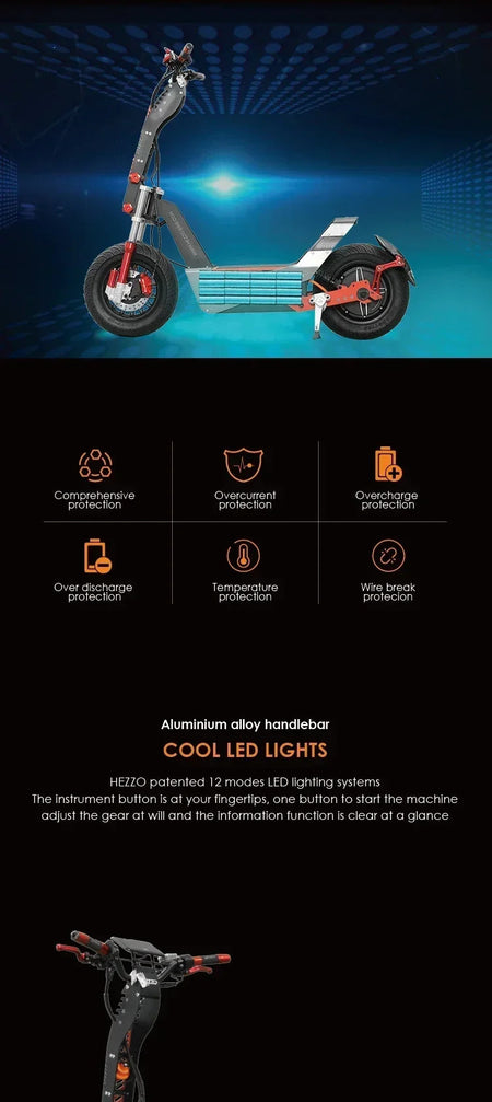 Foldable F8 Electric Scooter 100/km Electric Scooter 8000W Large Motor 72V50AH Battery16-inch Fat Tire Off-road Electric Scooter AXSSIBLZ