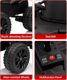 24V Ride On Truck Car, Electric Utv Car with Remote Control, 4 Shock Absorbers, Safety Belt, 16'' Wide Seat, Music, 4WD Power AXSSIBLZ