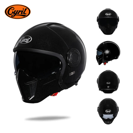 Motorcycle Helmet Full Face Open Face Helmet Modular Helmets Double Lens Quick Release Buckle Men Women CYRIL OP12A Cascos Moto AXSSIBLZ