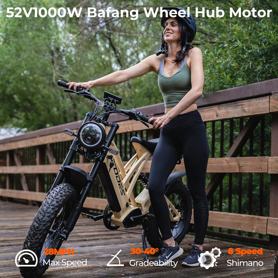 1000W mountain adult electric bicycle 48V20AH motorcycle style electric bicycle 20 inch dual oil disc off-road electric bicycle AXSSIBLZ