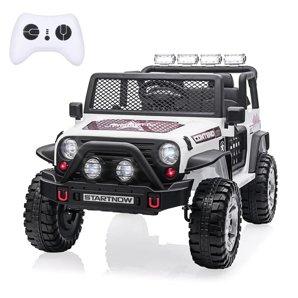 12V Battery Powered  Ride On Car 2 Seater kids Electric Vehicle Toy Truck w/Remote Control Equipped with Music AXSSIBLZ