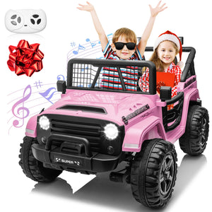 24V Ride on Truck Car w/Remote, XL 2 Seater Outdoor Toys 4WD/2WD Switchable, 4x200W Motor Power Four Wheels, Electric Car for Bi AXSSIBLZ