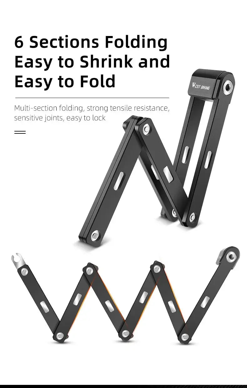 West Biking Bicycle Folding Lock - AXSSIBLZ