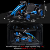 24V Go Kart, Electric Drift Kart Car with Adjustable Seat, Outdoor Ride On Toy with Variable Speed Mode, High-Speed Racing AXSSIBLZ